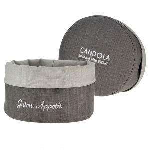 Brotkorb mit Logo und Nachricht